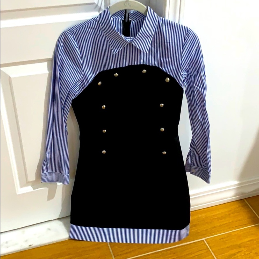 Navy, white sailor dress